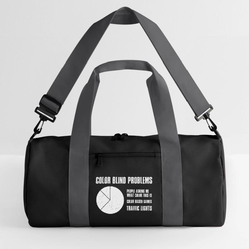Color Blind Problems Recycled Duffel Bag