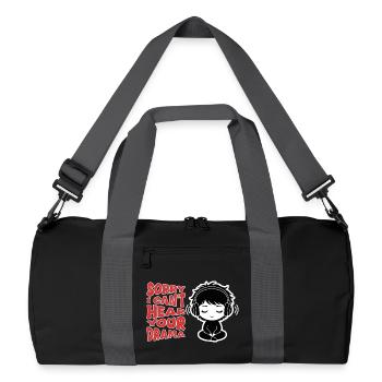 Anti-Drama Headphones Manga Relatable - Recycled Duffel Bag - black/graphite grey - Front