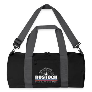 Rostock - Recycelte Duffel Bag - Schwarz/Graphitgrau - Vorne
