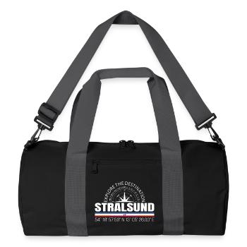 Stralsund - Recycelte Duffel Bag - Schwarz/Graphitgrau - Vorne