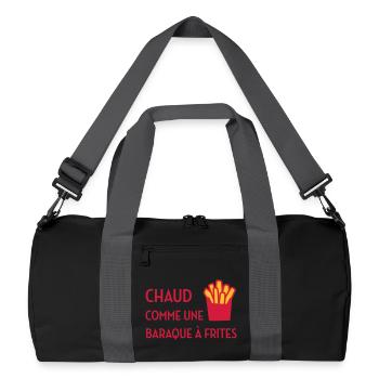 Chaud comme une baraque à frites / Sexy / Sexe - Recycled Duffel Bag - black/graphite grey - Front
