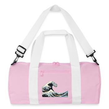 The Wave | The Wave | Katsushika Hokusai - Recycled Duffel Bag - pink/white - Front
