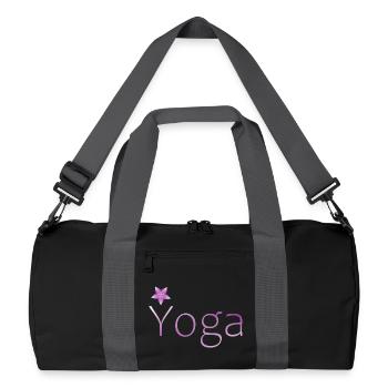 yoga méditation idée cadeau cadeau - Sac de sport recyclé - noir/gris graphite - Devant