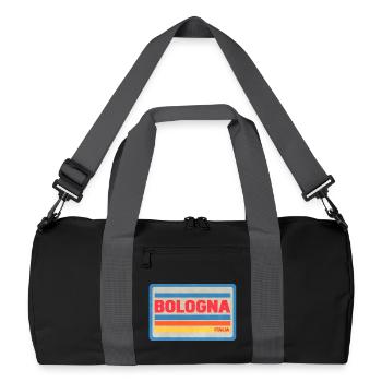 Bologna Italia Vintage Stripes - Recycled Duffel Bag - black/graphite grey - Front