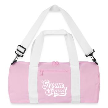 Groom Squad Bachelor Party Men Matching Crew Group - Sac de sport recyclé - rose/blanc - Devant