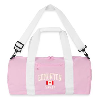 Conception du drapeau de la ville d’Edmonton, au Canada - Sac de sport recyclé - rose/blanc - Devant