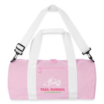 Trailrunning - abseits der ausgetretenen Pfade - Recycelte Duffel Bag - Rosa/Weiß - Vorne