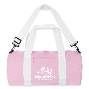 Trailrunning - abseits der ausgetretenen Pfade - Recycelte Duffel Bag - Rosa/Weiß - Vorne