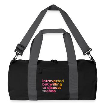 Techno - Recycelte Duffel Bag - Schwarz/Graphitgrau - Vorne