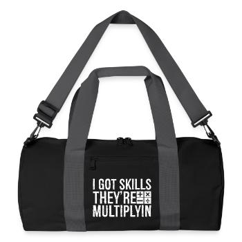 J’ai des compétences qu’ils multiplient - Sac de sport recyclé - noir/gris graphite - Devant