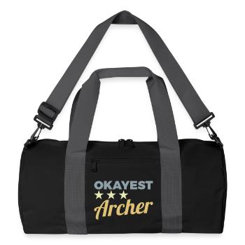 Archer moyen - Sac de sport recyclé - noir/gris graphite - Devant