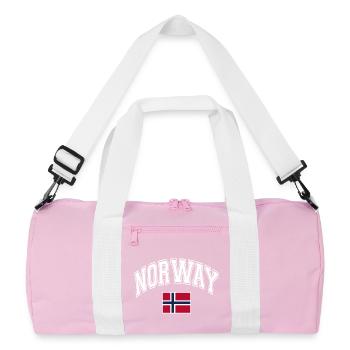 Drapeau de la Norvège - Sac de sport recyclé - rose/blanc - Devant