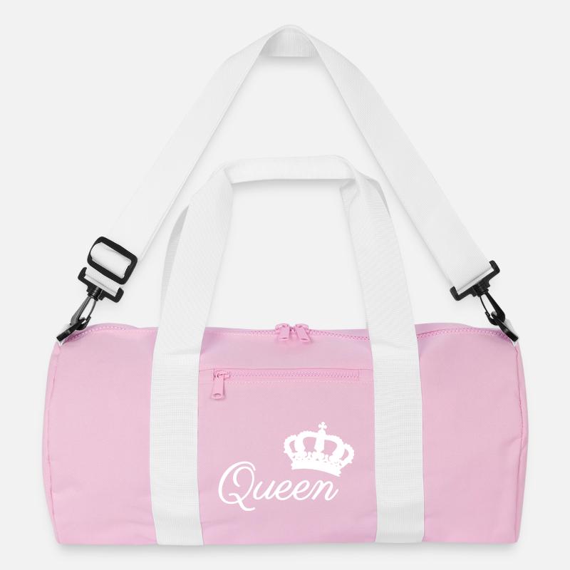 Elegantes Queen Crown Typografie-Design Recycelte Duffel Bag