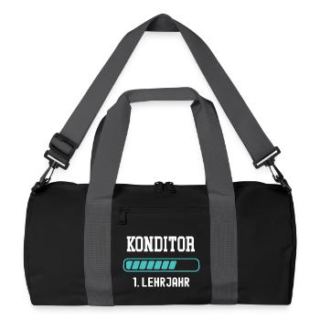 Confectioner training 1 year of apprenticeship 1st year of training - Recycled Duffel Bag - black/graphite grey - Front