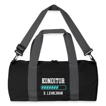 Confectioner training 3rd year of apprenticeship 3rd year of training - Recycled Duffel Bag - black/graphite grey - Front