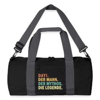 Türk Dayi Oncle. L’homme. Le mythe. La légende - Sac de sport recyclé - noir/gris graphite - Devant