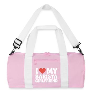 J’aime ma copine barista Barista Freundin - Sac de sport recyclé - rose/blanc - Devant