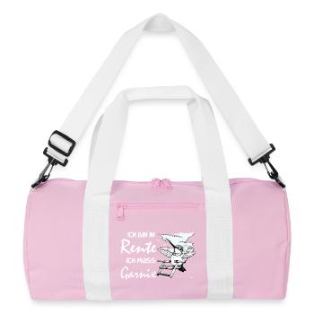 Drôle de design allemand à la retraite - Sac de sport recyclé - rose/blanc - Devant