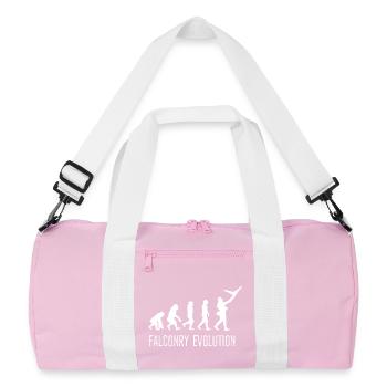 Évolution de la Fauconnerie - Sac de sport recyclé - rose/blanc - Devant