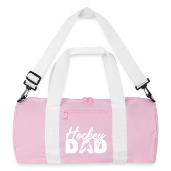 Papa de hockey comme un père normal, mais un art plus cool - Sac de sport recyclé - rose/blanc - Devant