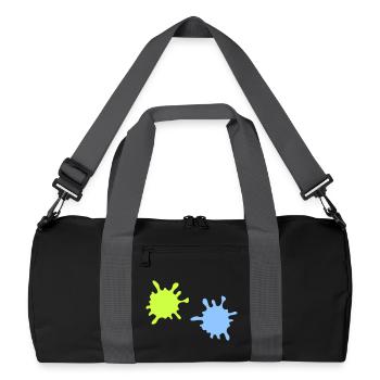 Neon Spritzer Splatter - Recycelte Duffel Bag - Schwarz/Graphitgrau - Vorne