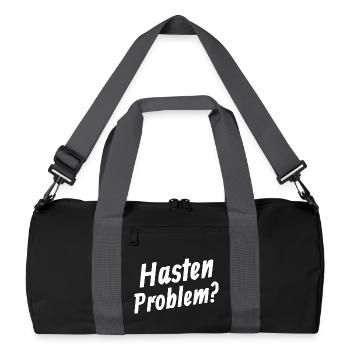 Hasten Problem - Recycelte Duffel Bag - Schwarz/Graphitgrau - Vorne