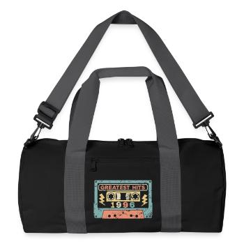 1996 Vintage - Recycelte Duffel Bag - Schwarz/Graphitgrau - Vorne