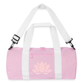 Fleur de lotus Fleur de lotus Fleur pastel Fleurs de nénuphar Fleurs - Sac de sport recyclé - rose/blanc - Devant
