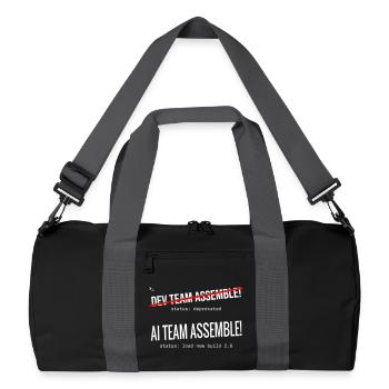 AI Team Assemble – Typography - Recycled Duffel Bag - black/graphite grey - Front