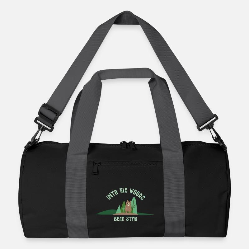 Bär Stil Im Wald Illustration Recycelte Duffel Bag