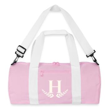 h - Sac de sport recyclé - rose/blanc - Devant