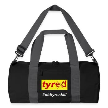 Tyred Tired Mom Life - Recycled Duffel Bag - black/graphite grey - Front