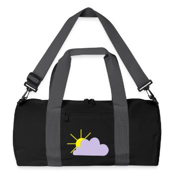 Sun peeks out from behind the cloud - Recycled Duffel Bag - black/graphite grey - Front