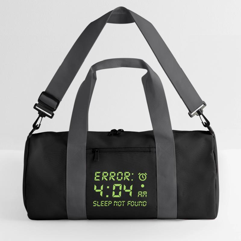 Error 404, sleep not found programmer gamble Recycled Duffel Bag