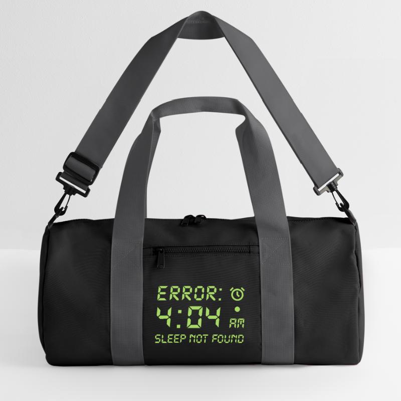 Error 404, sleep not found Programmierer Zocken Recycelte Duffel Bag
