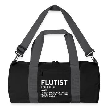 Flutist Definition - Recycled Duffel Bag - black/graphite grey - Front