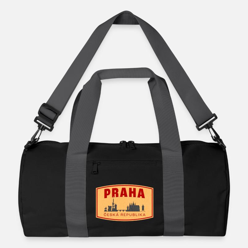 Praha Skyline & ČR Emblem Recycelte Duffel Bag