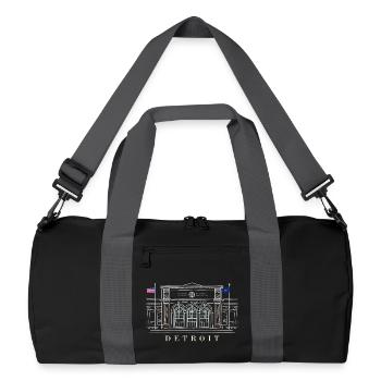 Detroit, Kunstmuseum, Michigan USA, Handzeichnung - Recycelte Duffel Bag - Schwarz/Graphitgrau - Vorne