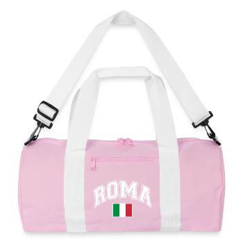 Rome Roma Rome Italy flag - Recycled Duffel Bag - pink/white - Front