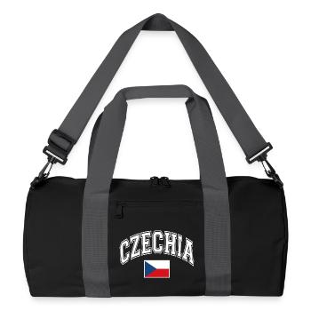 Tschechien Flagge - Recycelte Duffel Bag - Schwarz/Graphitgrau - Vorne