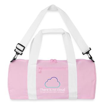 Es gibt kein Cloud-IT-Humor-Shirt - Recycelte Duffel Bag - Rosa/Weiß - Vorne