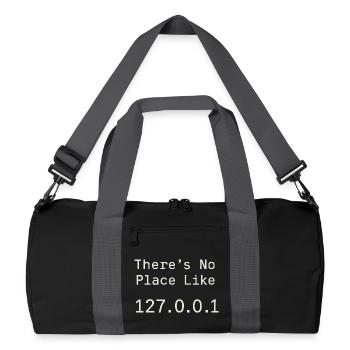 Rien ne vaut localhost - Sac de sport recyclé - noir/gris graphite - Devant