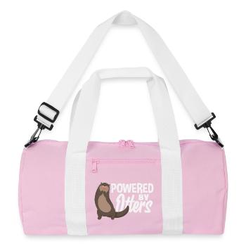 Propulsé par Sea Otter Cartoon - Sac de sport recyclé - rose/blanc - Devant