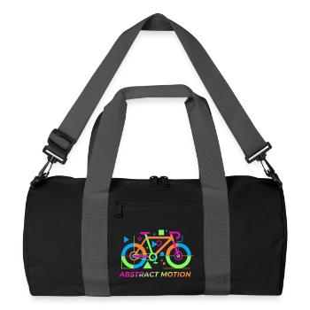 Mouvement abstrait néon du vélo - Sac de sport recyclé - noir/gris graphite - Devant
