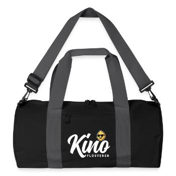 Kino Flüsterer - Recycelte Duffel Bag - Schwarz/Graphitgrau - Vorne