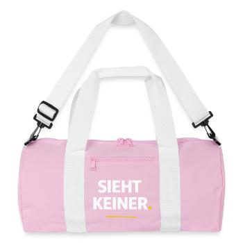 No one sees it. – Funny Craftsman Shirt - Recycled Duffel Bag - pink/white - Front
