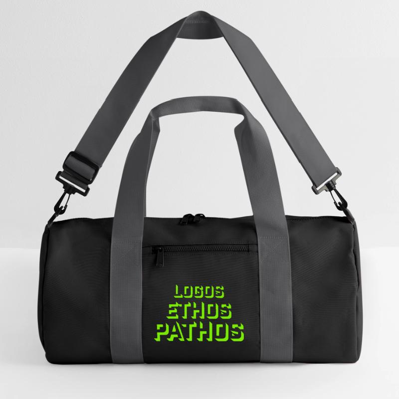 Logos Ethos Pathos Rhetoric Philosophy Student Recycled Duffel Bag