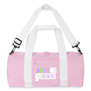 Vivre dans l’instant Pleine conscience de la présence - Sac de sport recyclé - rose/blanc - Devant