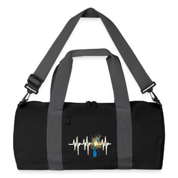 Fallas de Valencia Battement de cœur - Sac de sport recyclé - noir/gris graphite - Devant