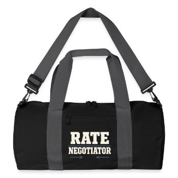 Courtiers en prêts hypothécaires, agents de prêt, - Sac de sport recyclé - noir/gris graphite - Devant